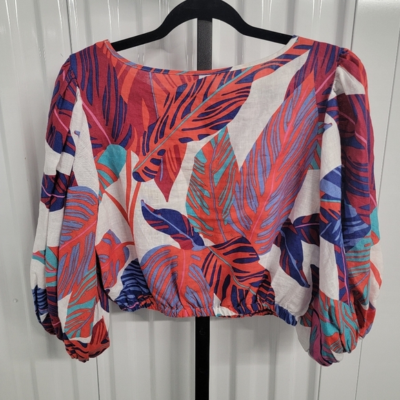 MAGASCHONI Multicolored 100% Linen Top - Picture 3 of 3